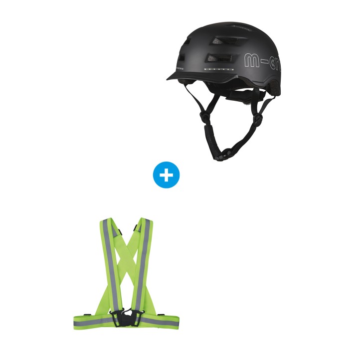 Pack sécurité casque + veste réfléchissante