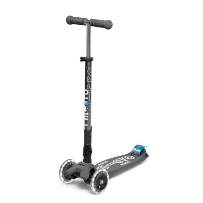 Maxi Micro Deluxe pliable Gris Volcano roues LED