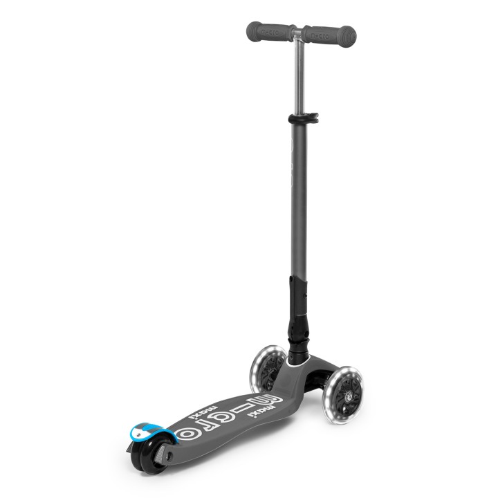 Maxi Micro Deluxe pliable Gris Volcano roues LED