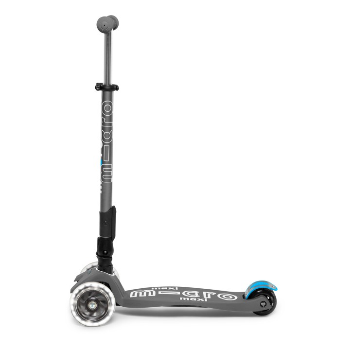 Maxi Micro Deluxe pliable Gris Volcano roues LED