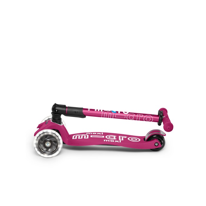 Trottinette Maxi Micro Deluxe pliable Baie rouge roues LED