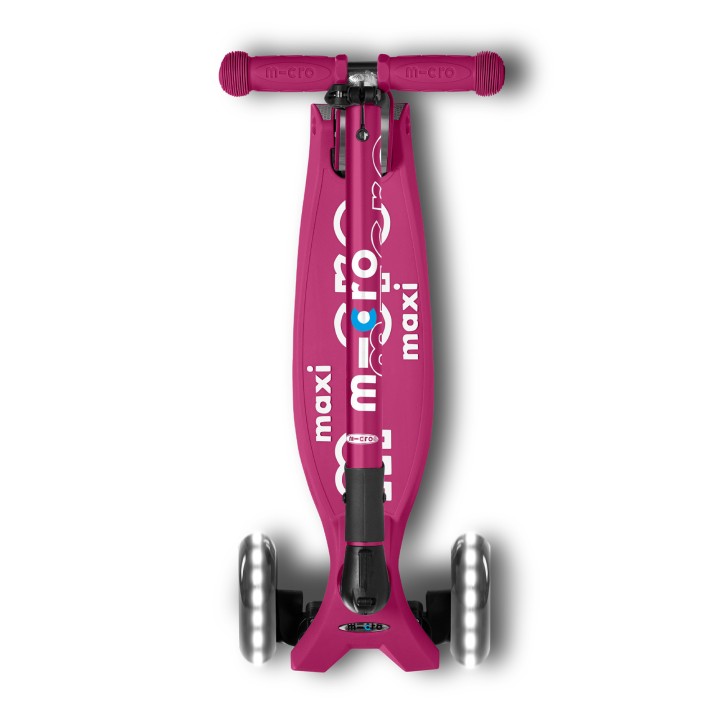 Trottinette Maxi Micro Deluxe pliable Baie rouge roues LED