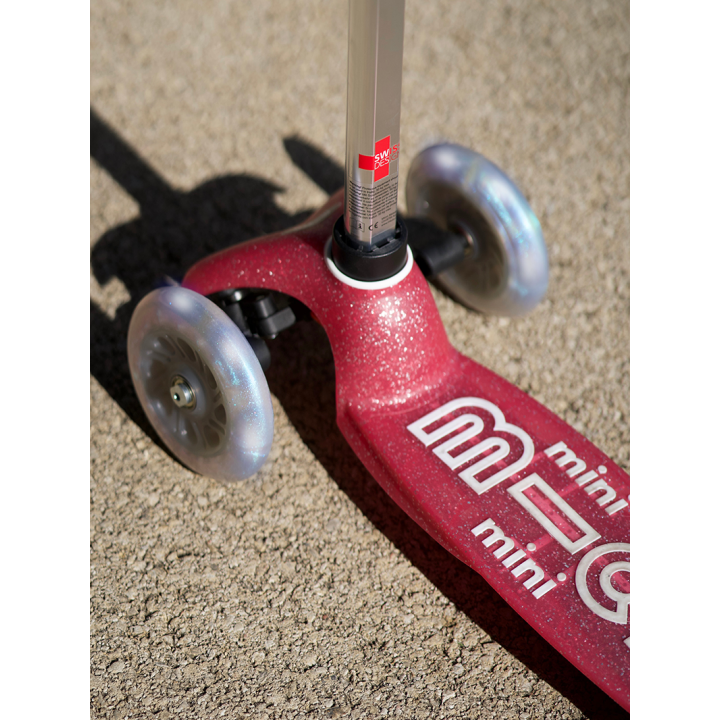 Trottinette enfant Mini Micro Deluxe Glitter Rose LED