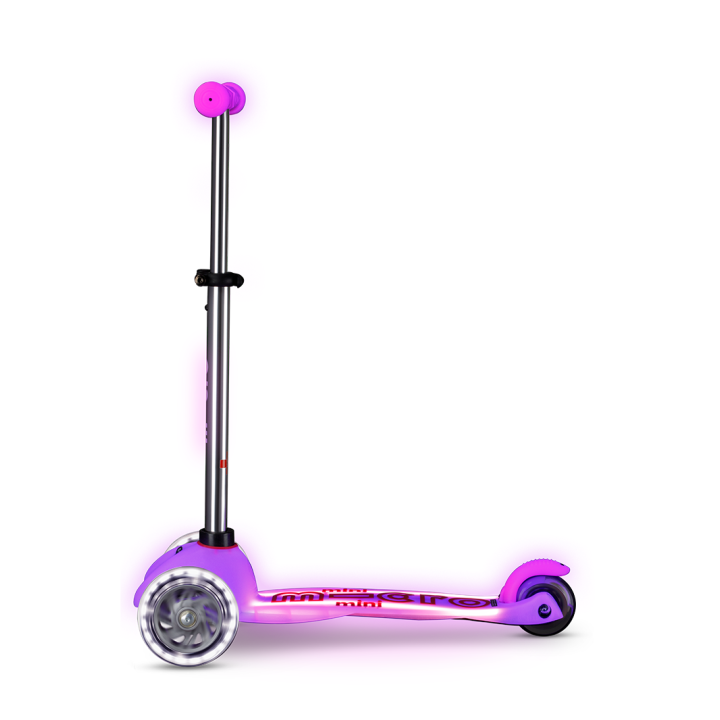 Trottinette enfant Mini Micro Deluxe Glitter Rose LED