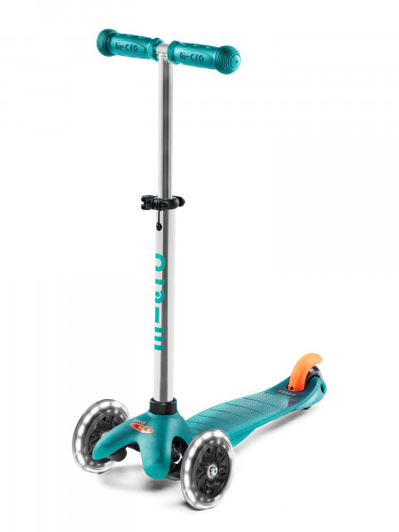 Trottinette 3 roues Mini Micro Plus LED aqua