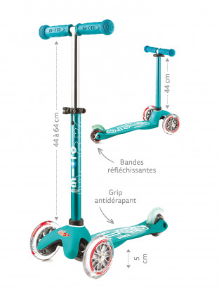 Trottinette 3 roues Mini Micro Deluxe Aqua