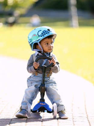 Trottinette Mini 3en1 Deluxe Push Bleu