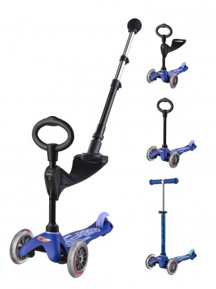 Trottinette Mini 3en1 Deluxe Push Bleu