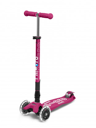 Trottinette enfant Maxi Micro Deluxe pliable Baie Rouge LED - Presque Parfaits