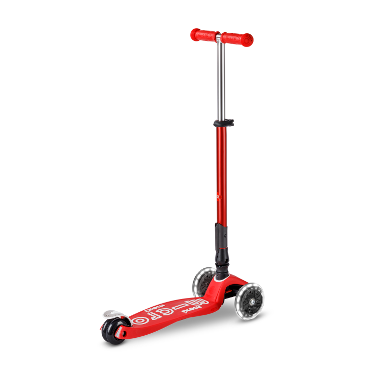 Trottinette enfant Maxi Micro Deluxe pliable Rouge LED