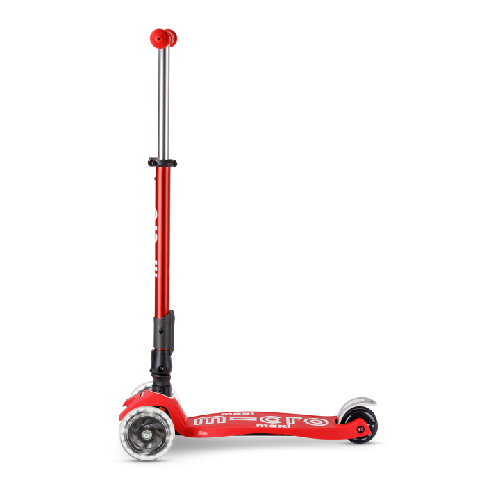Trottinette enfant Maxi Micro Deluxe pliable Rouge LED