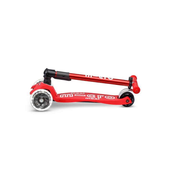 Trottinette enfant Maxi Micro Deluxe pliable Rouge LED