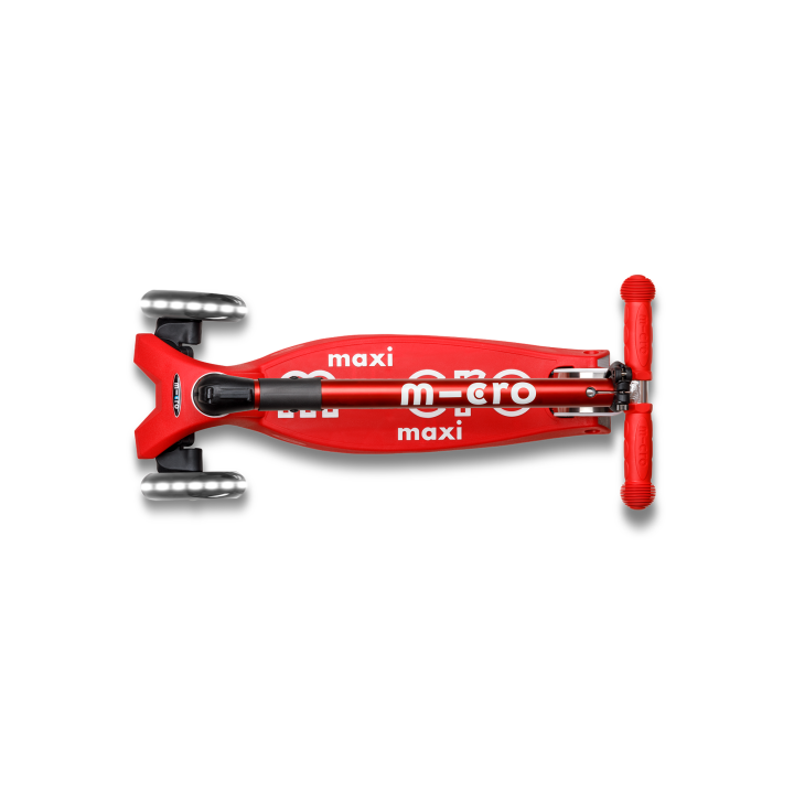 Trottinette enfant Maxi Micro Deluxe pliable Rouge LED