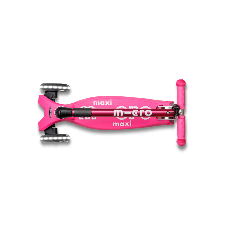 Trottinette enfant Maxi Micro Deluxe pliable Rose LED