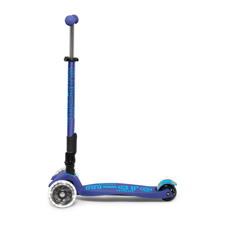 Trottinette enfant Maxi Micro Deluxe pliable Bleu Navy LED
