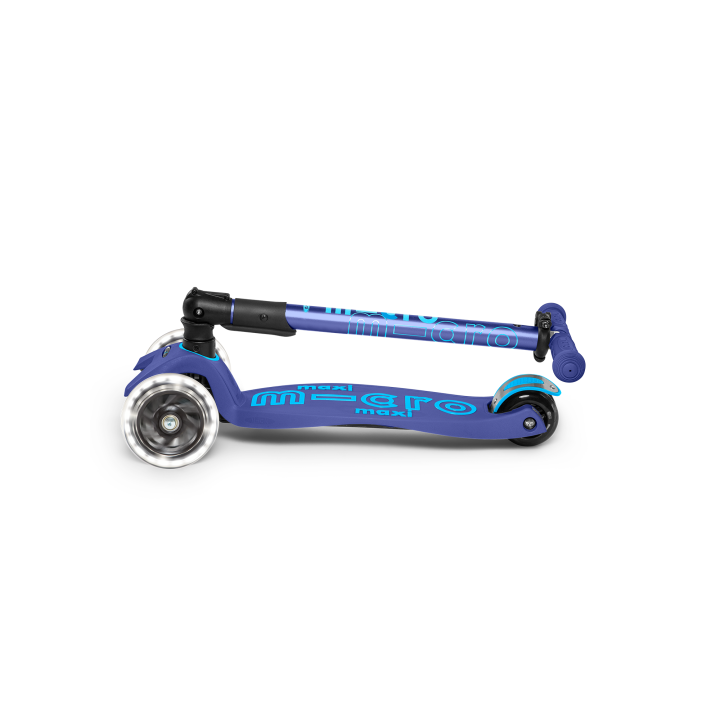 Trottinette enfant Maxi Micro Deluxe pliable Bleu Navy LED