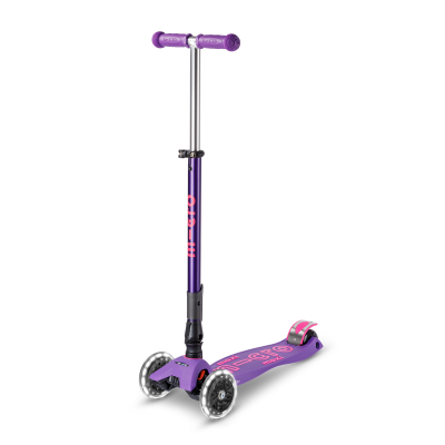 Trottinette enfant Maxi Micro Deluxe pliable Violet LED