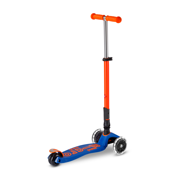 Trottinette enfant Maxi Micro Deluxe pliable Néon Orange LED
