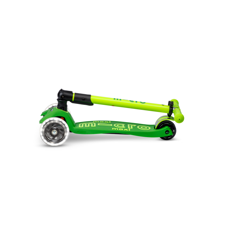 Trottinette enfant Maxi Micro Deluxe pliable Néon Vert LED