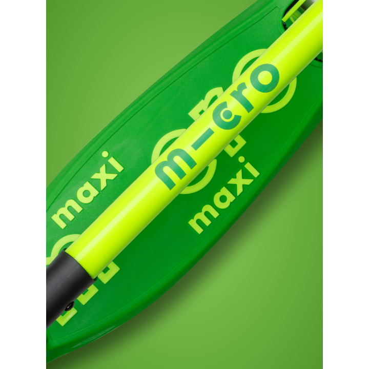 Trottinette enfant Maxi Micro Deluxe pliable Néon Vert LED