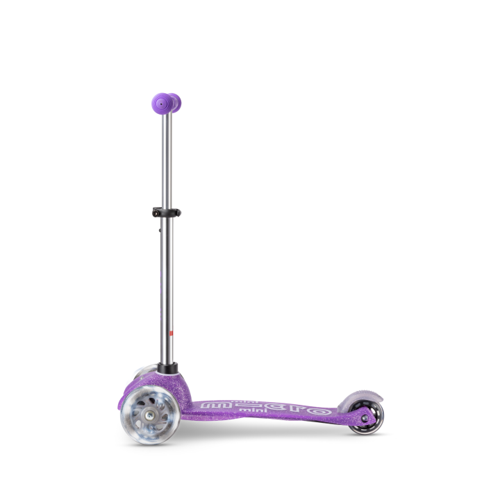 Trottinette enfant Mini Micro Deluxe Glitter Rose LED