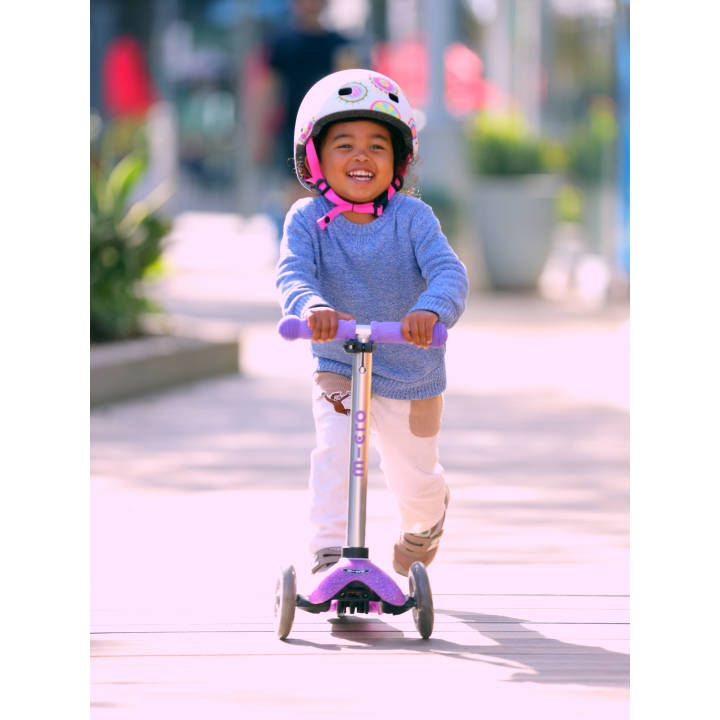 Trottinette enfant Mini Micro Deluxe Glitter Rose LED