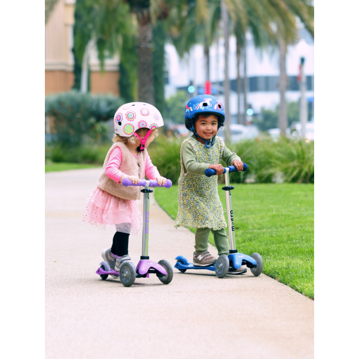 Trottinette enfant Mini Micro Deluxe Glitter Rose LED