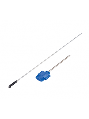 Bouton poussoir bleu
