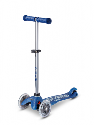 Trottinette enfant Mini Micro Deluxe Glitter Bleu LED - Presque Parfaits