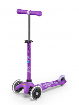 Trottinette 3 roues Mini Micro Deluxe Violet LED - Presque Parfaits