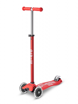 Trottinette enfant Maxi Micro Deluxe Rouge LED - Presque Parfaits