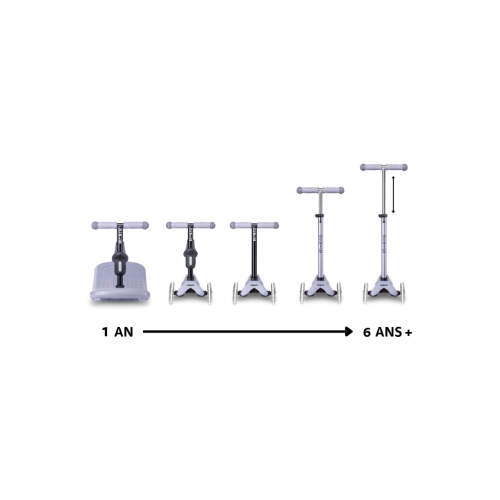 Trottinette Mini Micro Deluxe Rock & Go Lavande LED