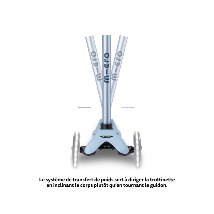Trottinette Mini Micro Deluxe Rock & Go Bleu Ardoise LED