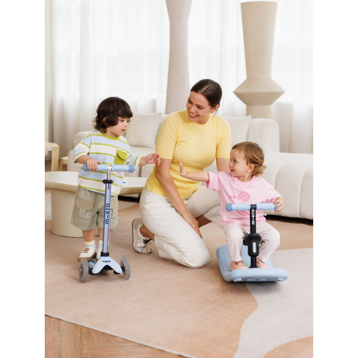Trottinette Mini Micro Deluxe Rock & Go Bleu Ardoise LED