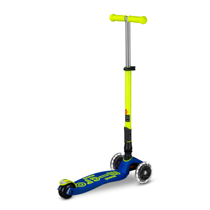 Trottinette enfant Maxi Micro Deluxe pliable Néon Jaune Canari LED
