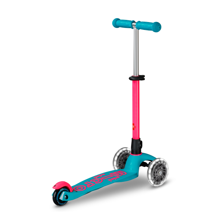 Trottinette 3 roues Mini Micro Deluxe Neon LED Marine Pink