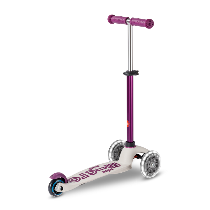 Trottinette 3 roues Mini Micro Deluxe Eco Pourpre LED