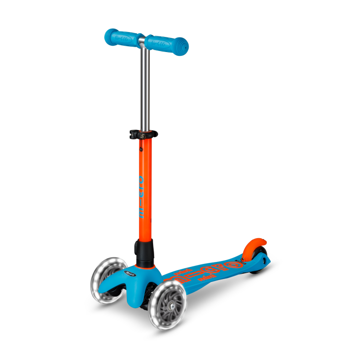 Trottinette 3 roues Mini Micro Deluxe Neon LED Sunset Orange