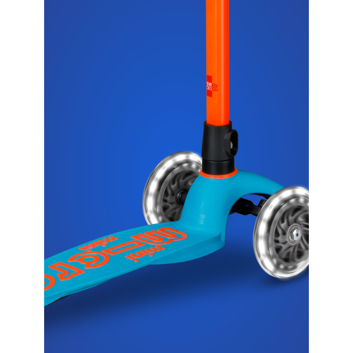 Trottinette 3 roues Mini Micro Deluxe Neon LED Sunset Orange