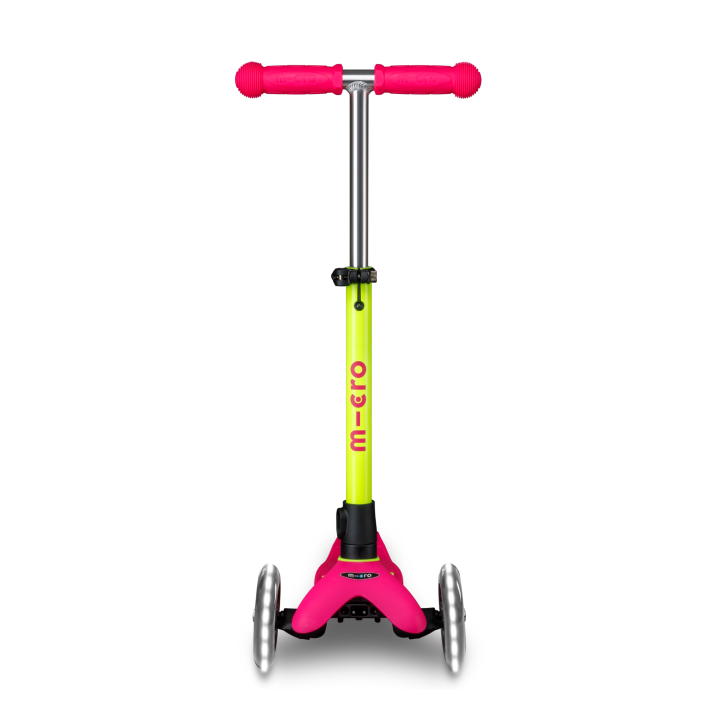 Trottinette 3 roues Mini Micro Deluxe Neon LED Flamingo Yellow