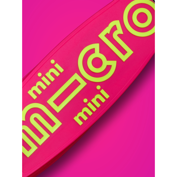 Trottinette 3 roues Mini Micro Deluxe Neon LED Flamingo Yellow