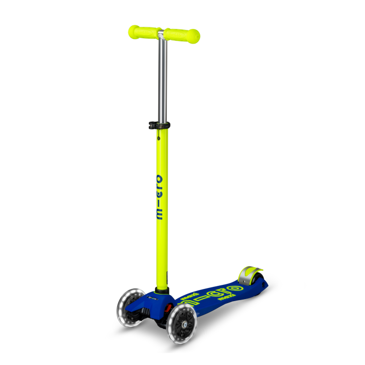 Trottinette enfant Maxi Micro Deluxe Néon Jaune Canari LED