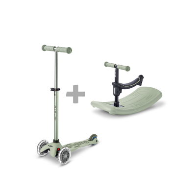 Trottinette Mini Micro Deluxe Rock & Go Vert Olive LED