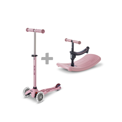 Trottinette Mini Micro Deluxe Rock & Go Rose Poudré LED