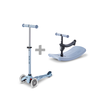 Trottinette Mini Micro Deluxe Rock & Go Bleu Ardoise LED