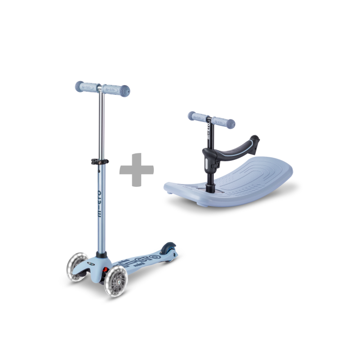 Trottinette Mini Micro Deluxe Rock & Go Bleu Ardoise LED