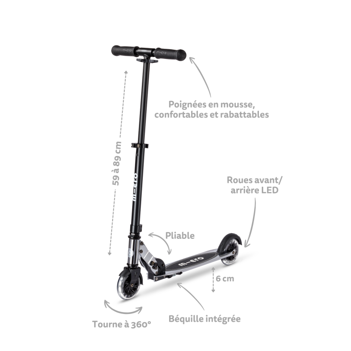 Trottinette enfant Micro Sprite Silverchrome - Micro Mobility