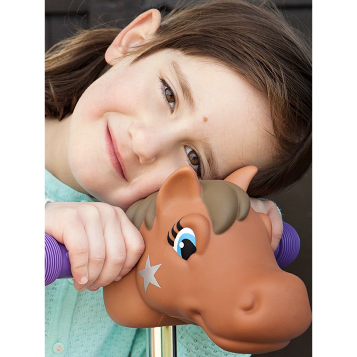 Tête de poney marron
