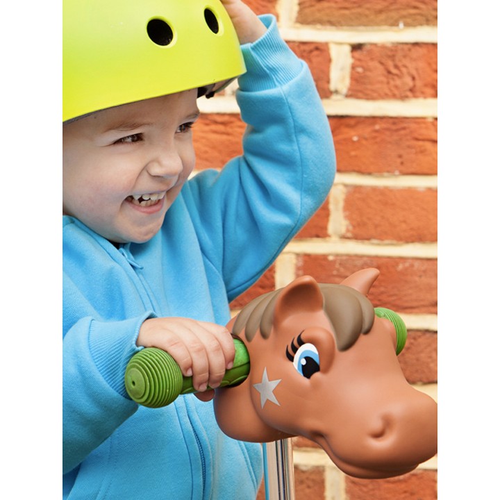 Tête de poney marron
