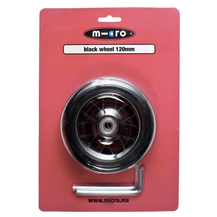 Roue noire 120 mm